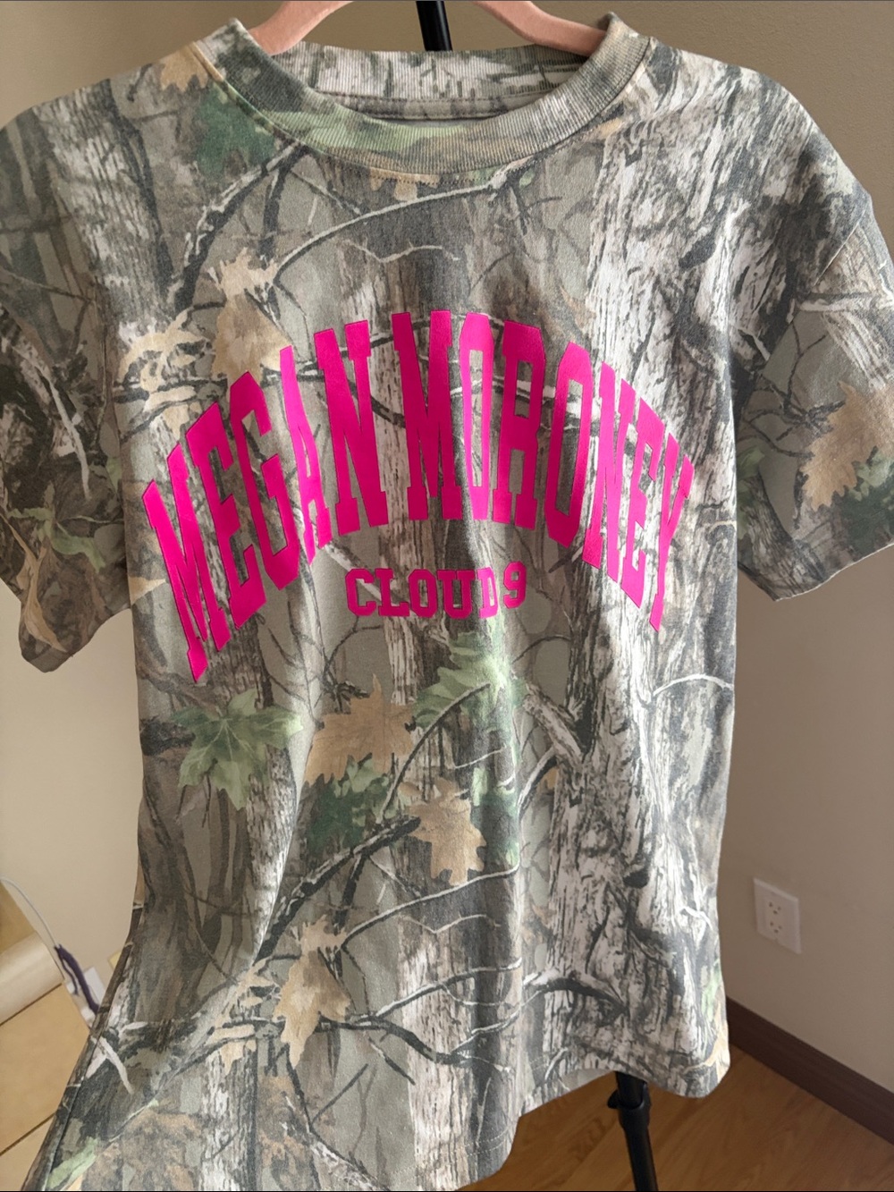 Megan Maroney Pink Logo Camo Short-Sleeve Tee